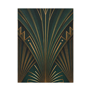 Emerald Radiance Fan Art Deco Wall Art & Canvas Prints