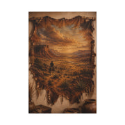 Leather Hide Desert Panorama Southwest Wall Art & Canvas Print