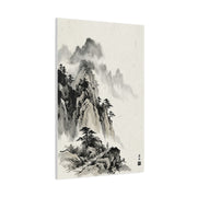 Japanese Sumi-e Mountain Path Wall Art & Canvas Print