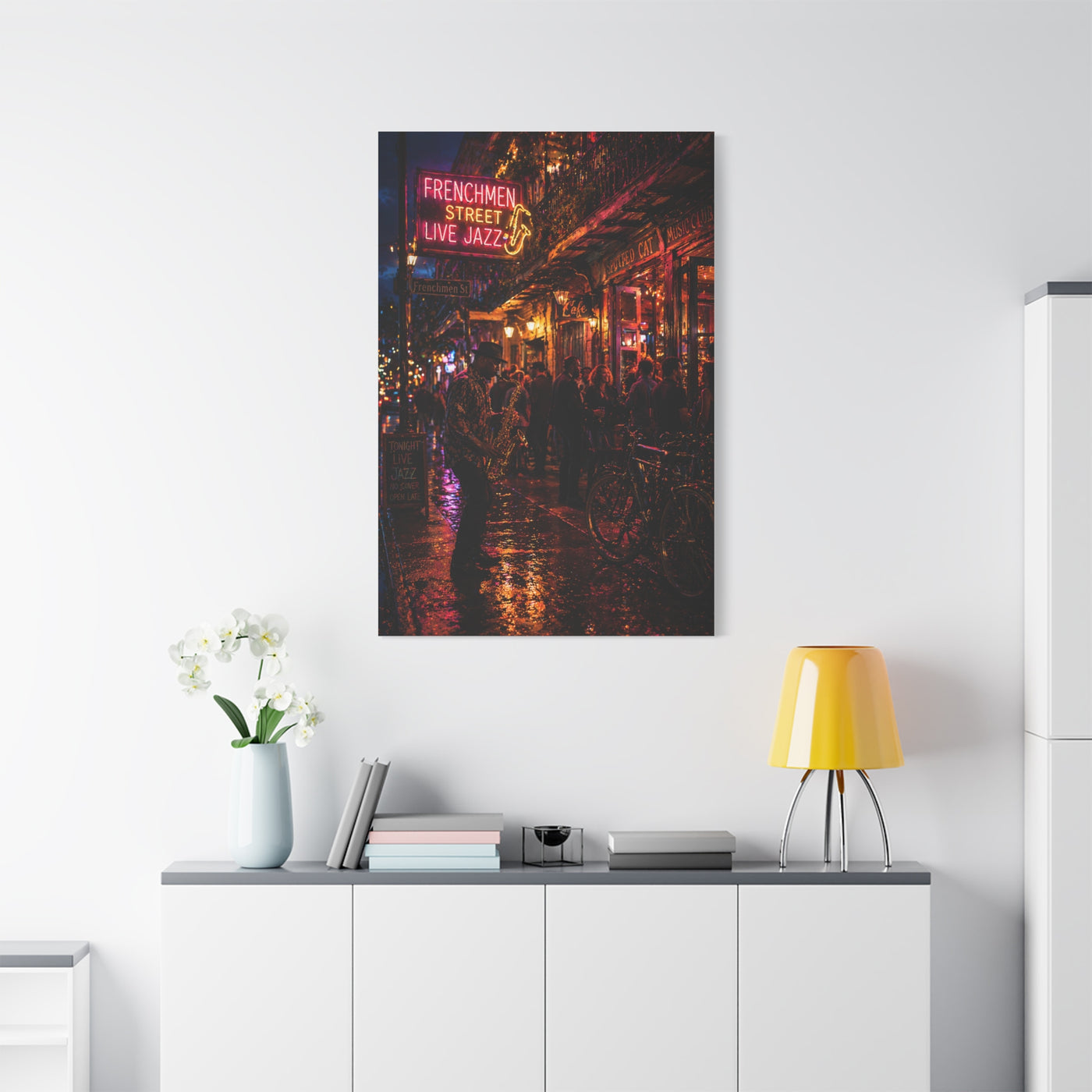 Frenchmen Street Jazz Night Wall Art & Canvas Print
