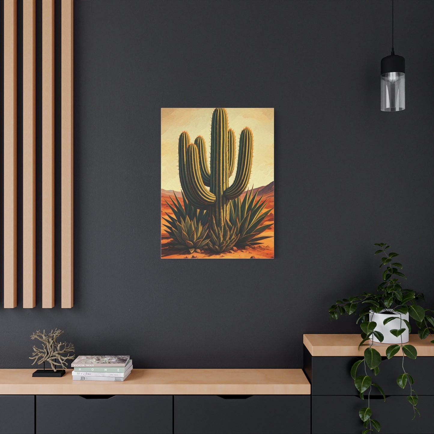 Vintage Desert Botanical Saguaro Wall Art & Canvas Prints