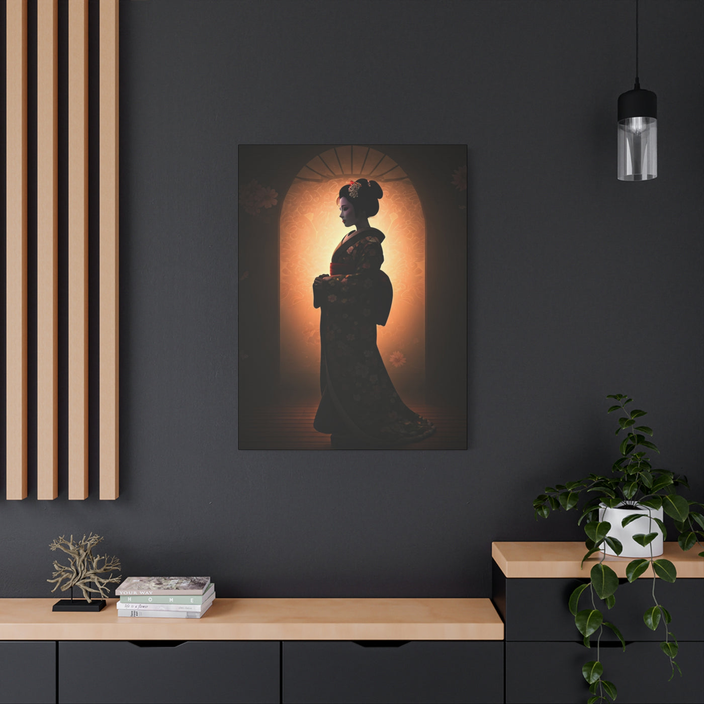 Silent Elegance Geisha Portrait Wall Art & Canvas Prints