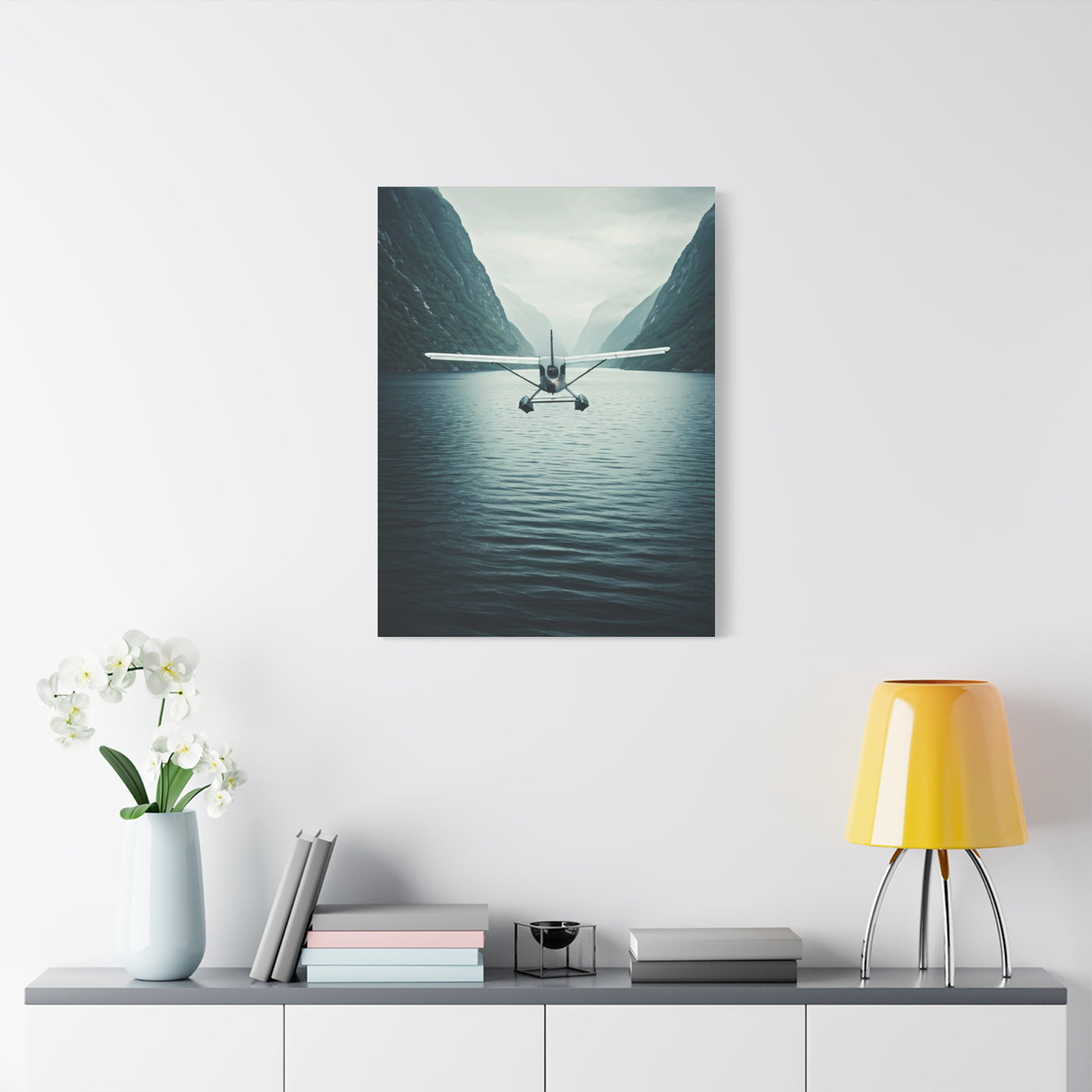 Seaplane Fjord Landing Wall Art & Canvas Prints