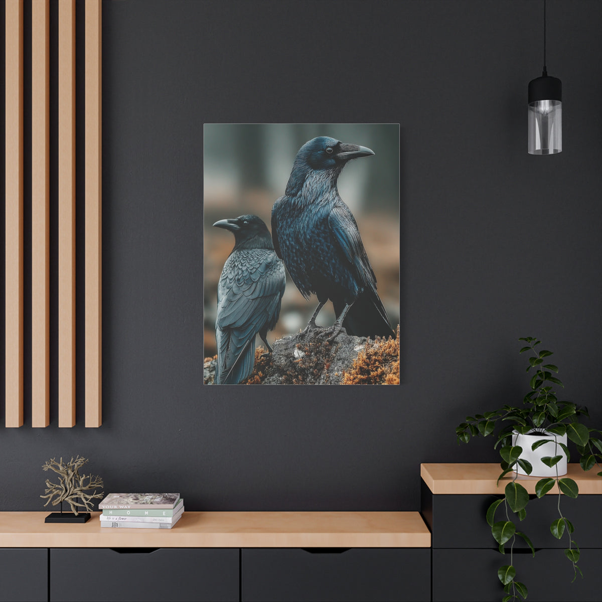 Raven and Crow Portrait – Guardians of the Wild Wall Art & Canvas Print
