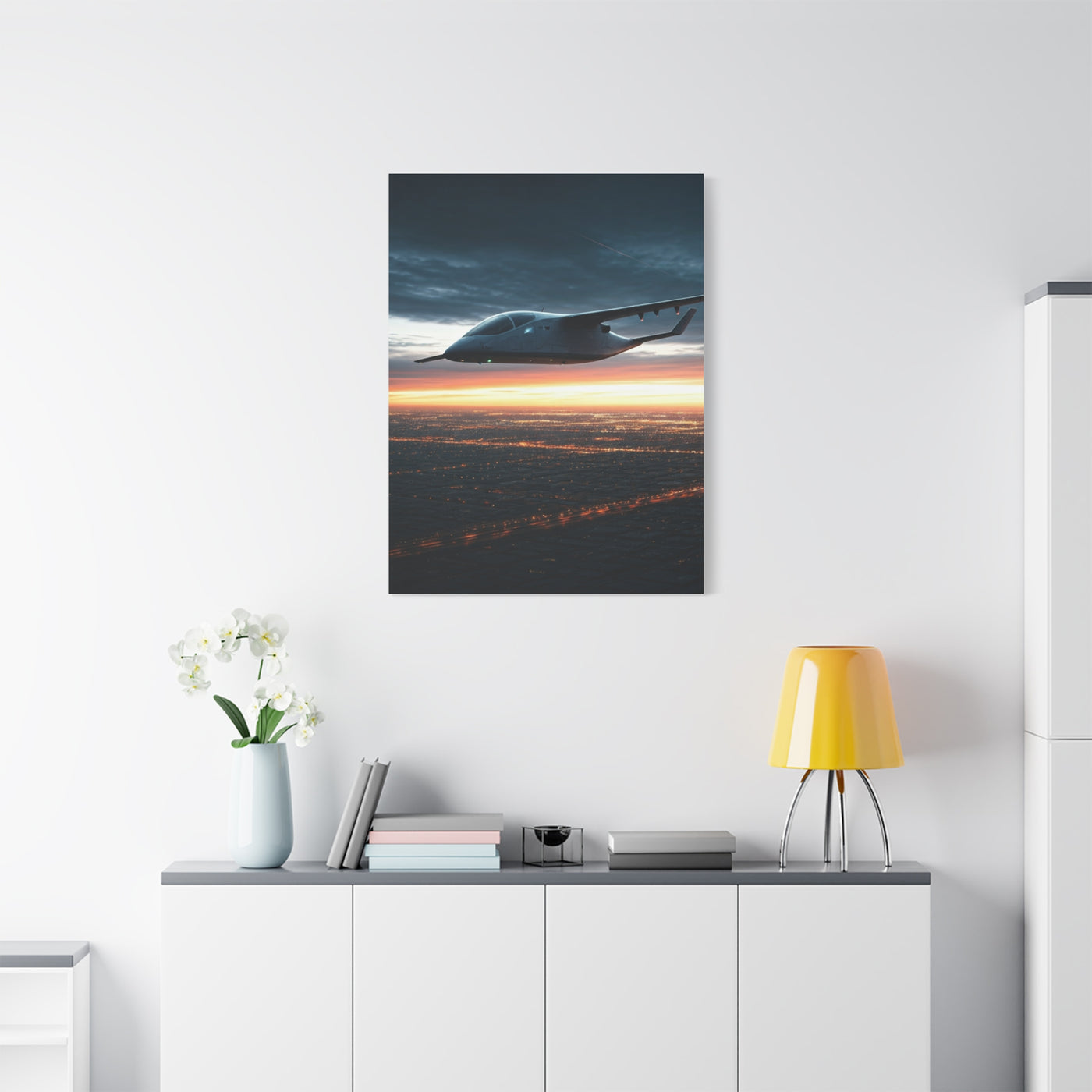 Twilight Cruiser Over Lights Wall Art & Canvas Prints