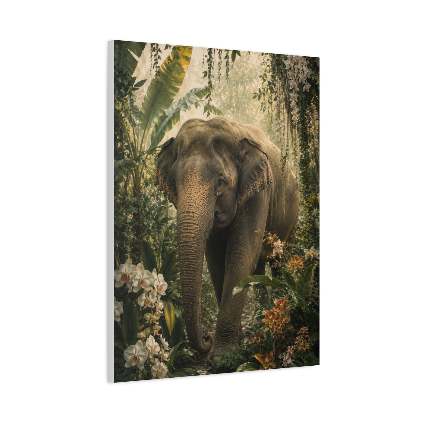 Majestic Elephant Jungle Portrait Tropical Wall Art & Canvas Print