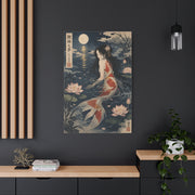 Japanese Koi Mermaid Moonlight Wall Art & Canvas Print