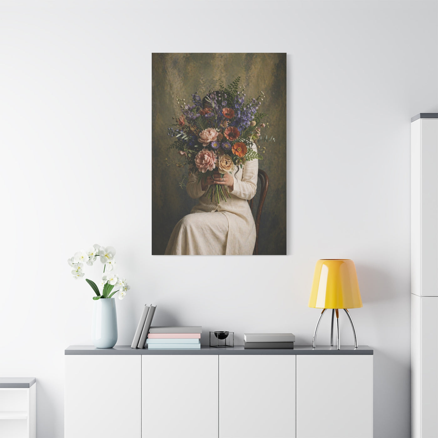 Concealed Identity Floral Portrait Wall Art & Canvas Print