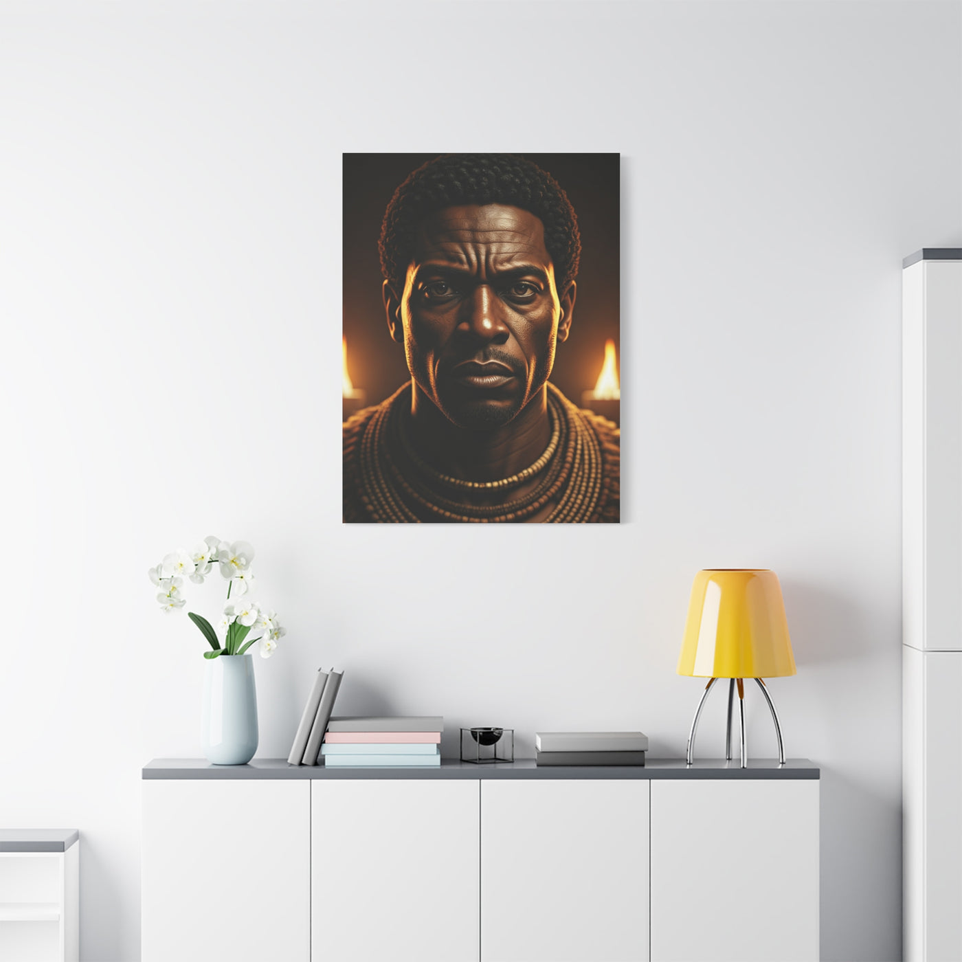 Regal Warrior King Portrait Wall Art & Canvas Prints