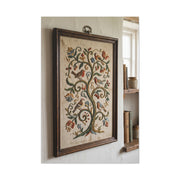 Framed Folk Tree Embroidery Study Wall Art & Canvas Print