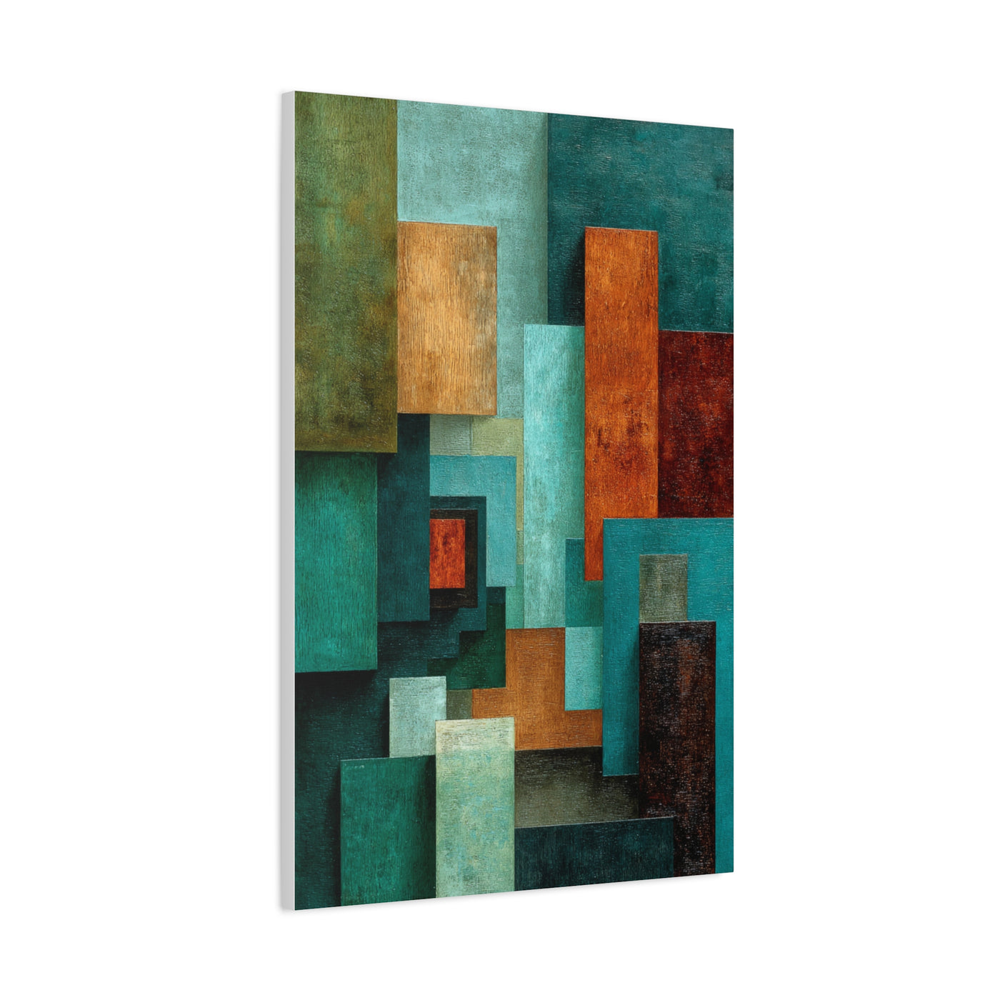 Layered Color Field Geometry Wall Art & Canvas Print