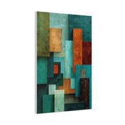 Layered Color Field Geometry Wall Art & Canvas Print