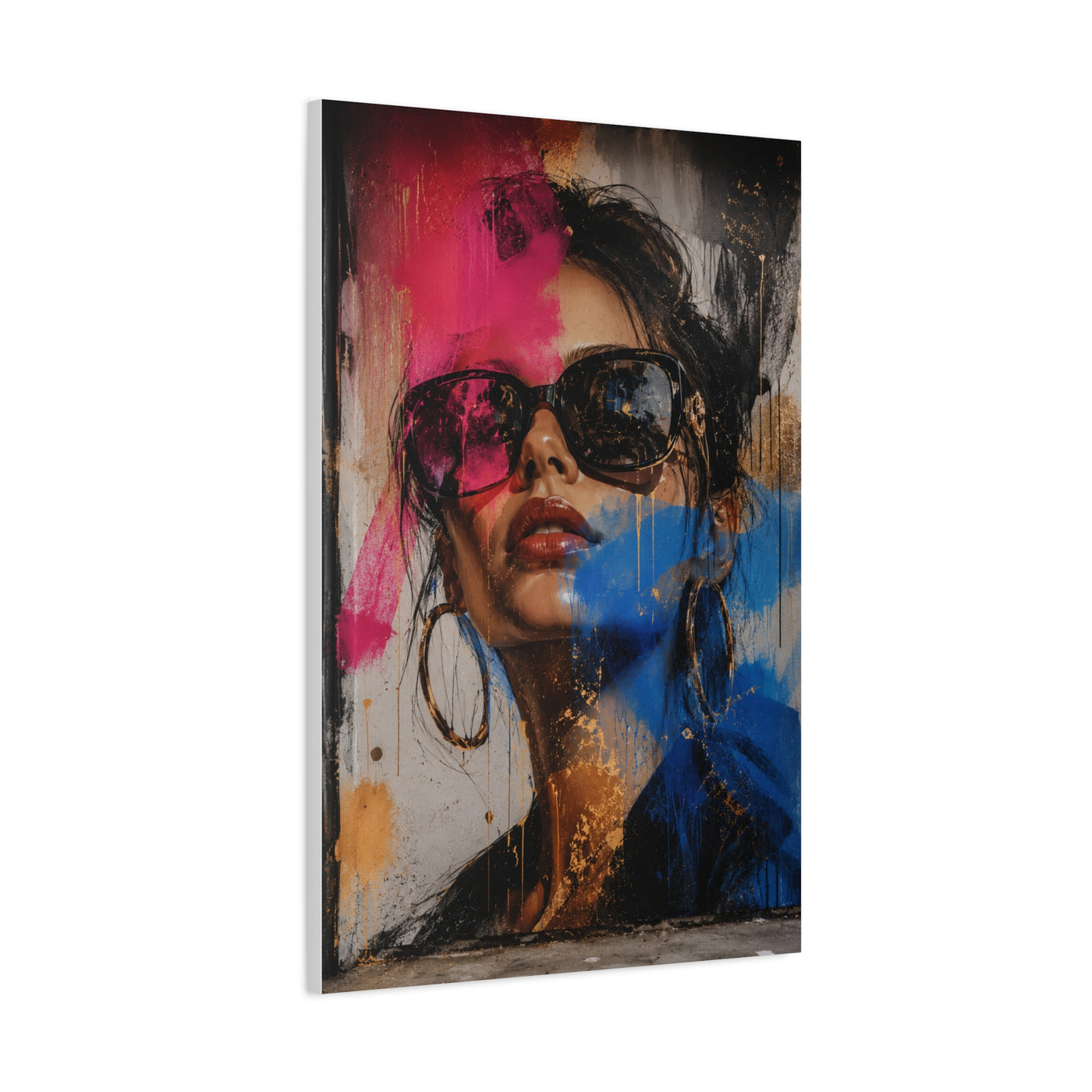Urban Fashion Graffiti Portrait Street Wall Art & Canvas Print