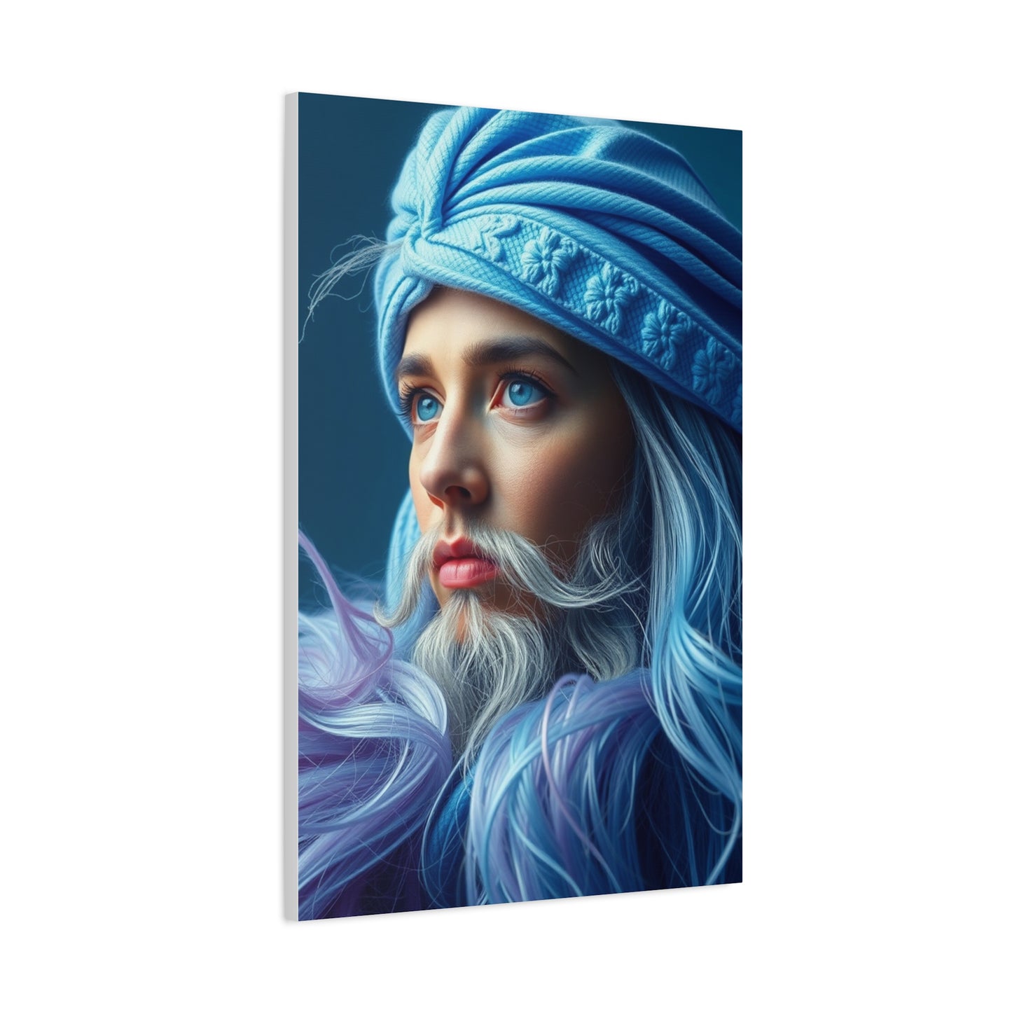 Blue & Gray Art Supreme Canvas Wall Art & Canvas Print