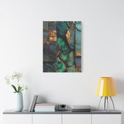Emerald Stone Abstract Luxe Wall Art & Canvas Print