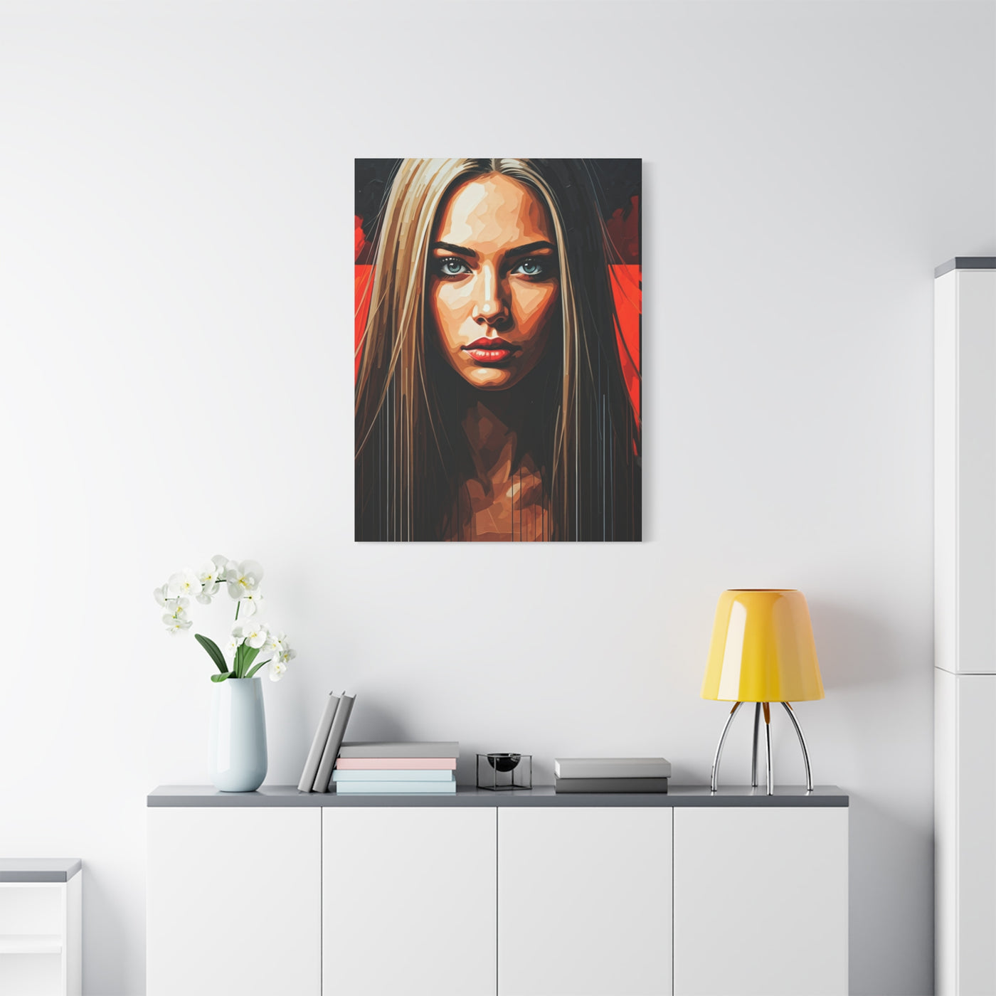 Intense Gaze Modern Portrait Wall Art & Canvas Print