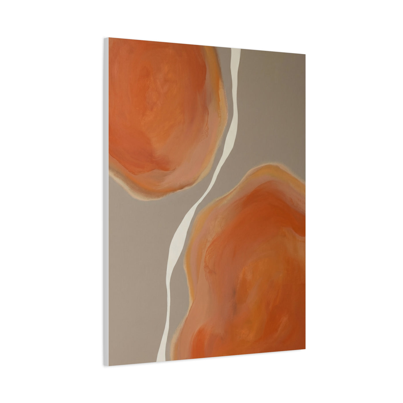Minimal Tangerine Organic Forms Wall Art & Canvas Print