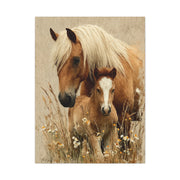 Mare and Foal Tender Bond Wall Art & Canvas Print
