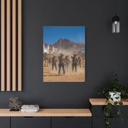 Frontier Gunslingers Western Street Standoff Wall Art & Canvas Print