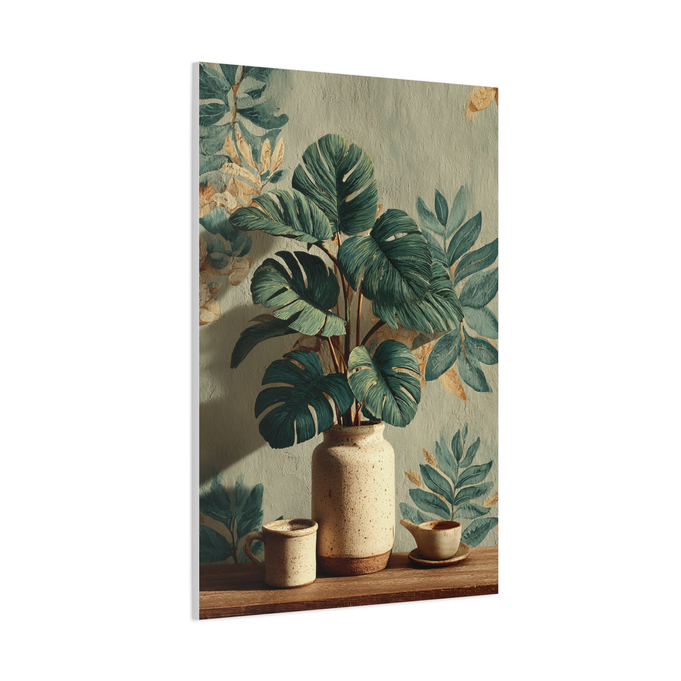 Tropical Green Botanical Still Life Wall Art & Canvas Print