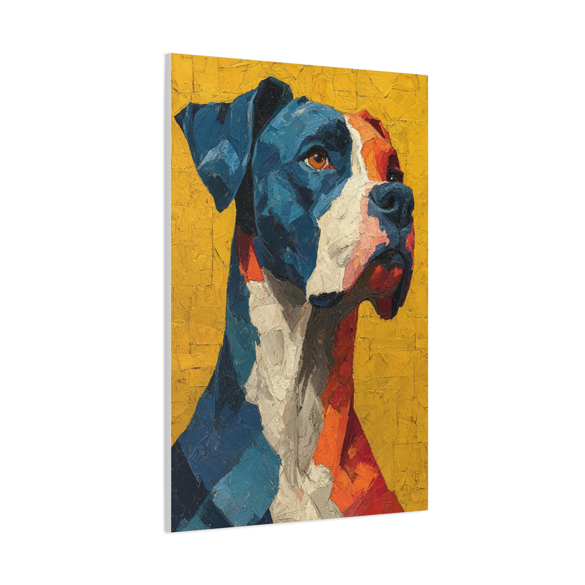 Boxer Abstract Color Portrait Wall Art & Canvas Print