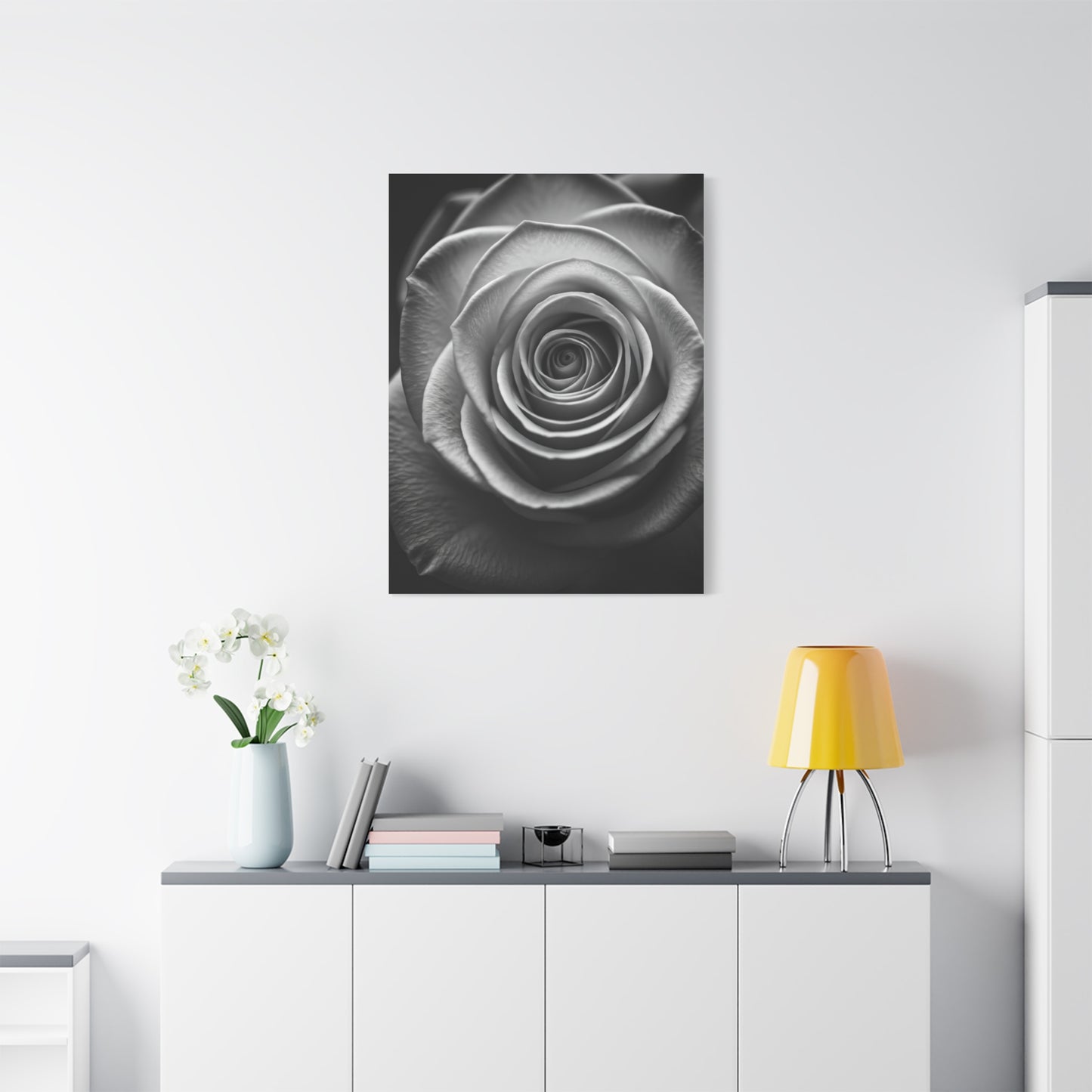Monochrome Daisy Center Detail Wall Art & Canvas Prints