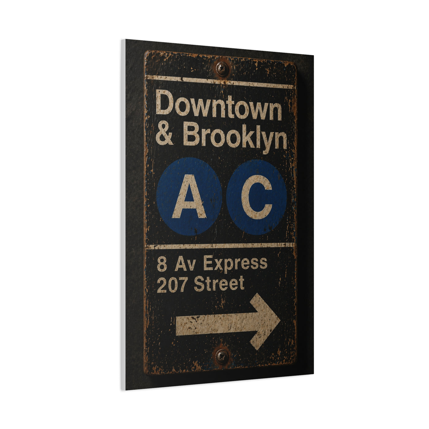 Vintage Subway Sign Industrial Wall Art & Canvas Print
