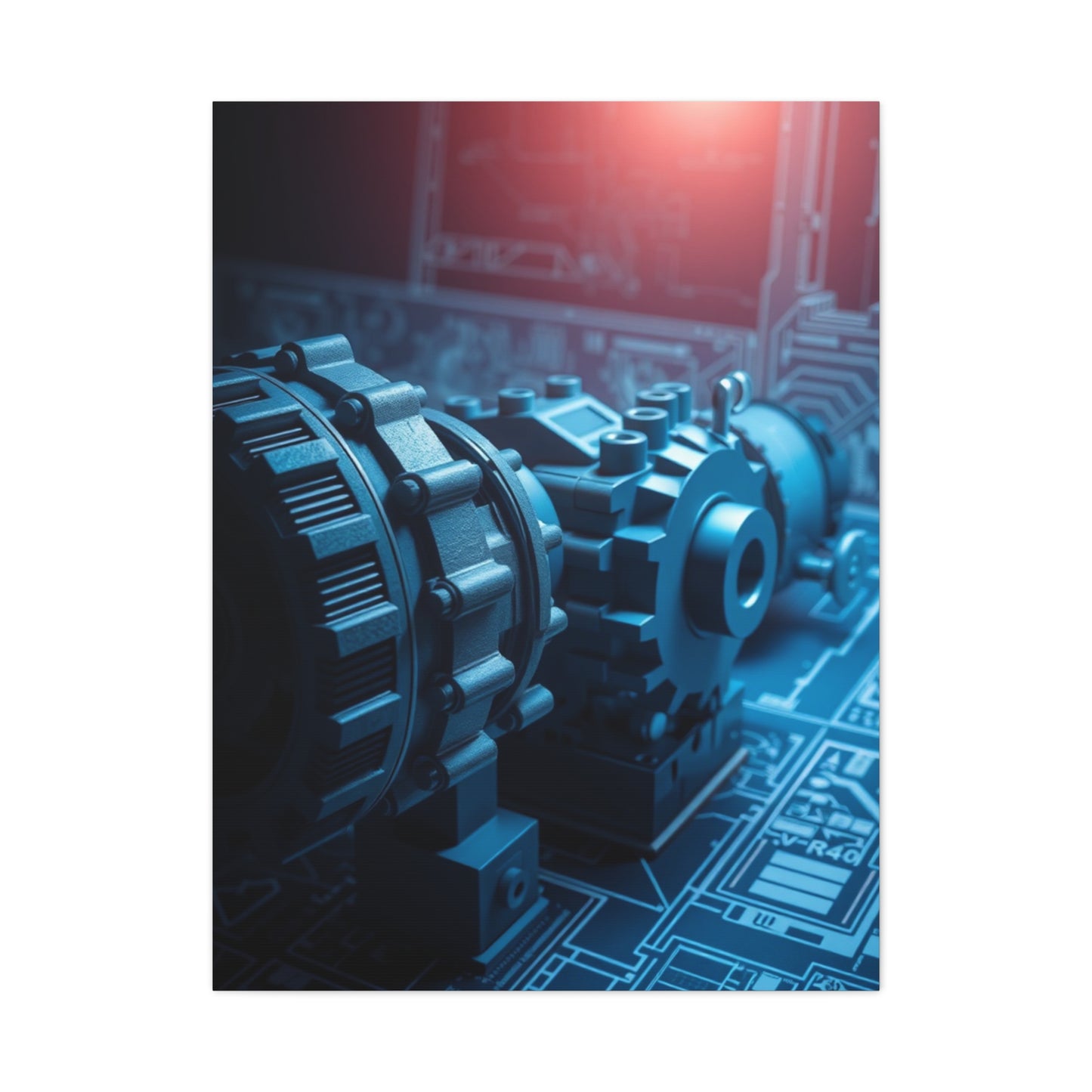 Supreme Engineering & Machinery Blueprints Art Beautiful Collection Wall Art & Canvas Print