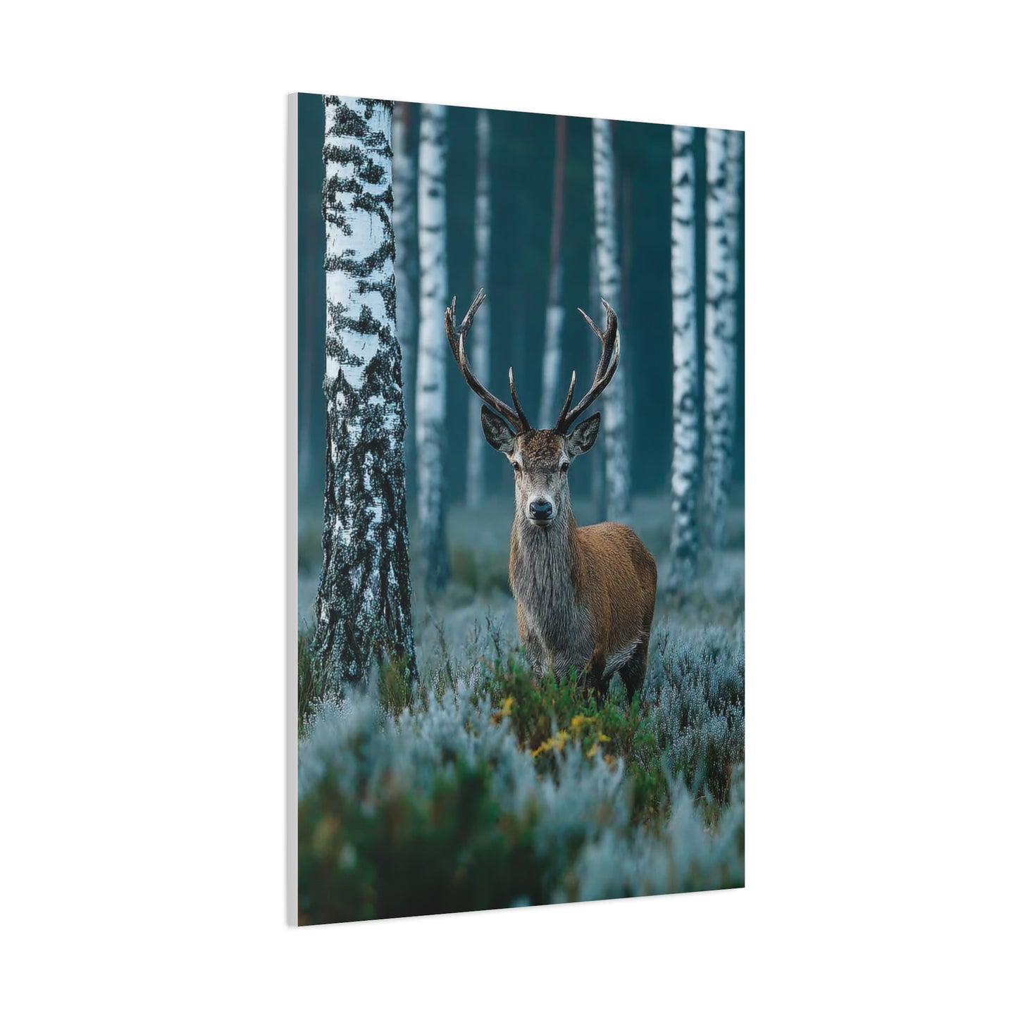 Scandinavian Woodland Stag Portrait Wall Art & Canvas Print