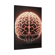 Neon Brain Art Canvas – Glowing Anatomy Wall Decor