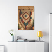 Southwestern Macrame Textile Wall Art & Canvas Print