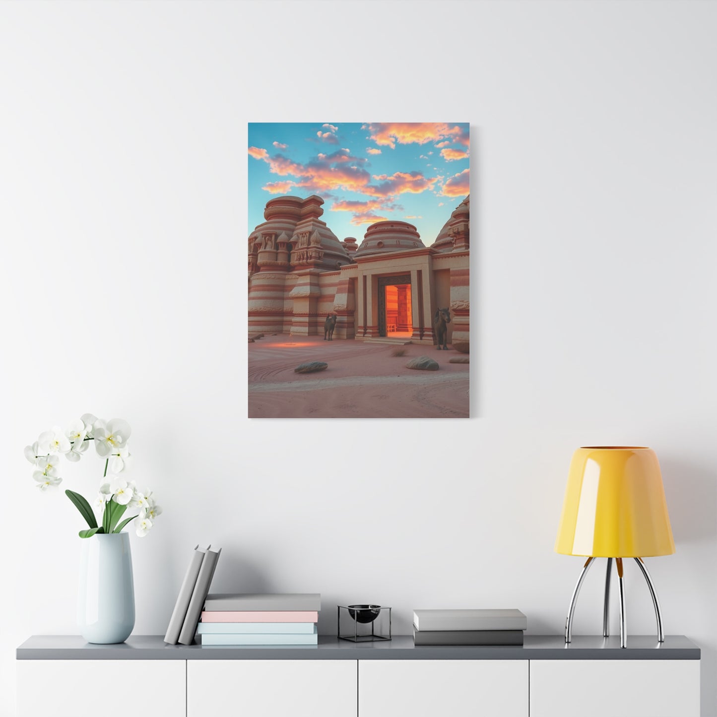 Sunlit Oasis Tableau Wall Art & Canvas Print