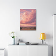 Pink Cloudscape Horizon Landscape Wall Art & Canvas Print