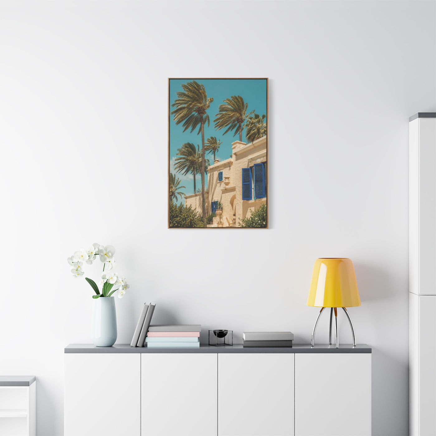 Mediterranean Palm Villa Breeze Tropical Wall Art & Canvas Print