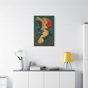 Golden Crane Celestial Flight Wall Art & Canvas Print