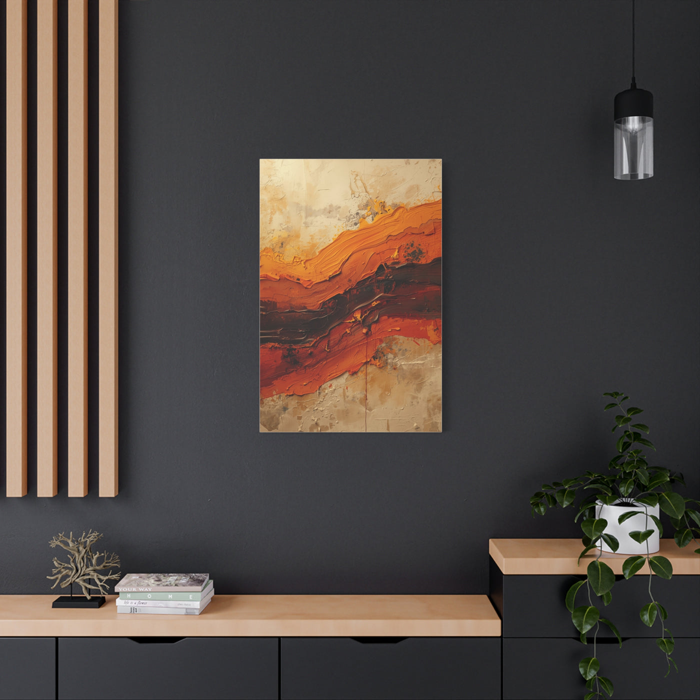 Impasto Terracotta Texture Statement Wall Art & Canvas Print