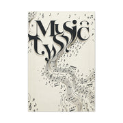 Flowing Typography Music Composition Wall Art & Canvas Print