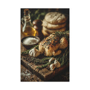 Herb Roasted Chicken Rustic Kitchen Wall Art & Canvas Print