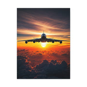 Sunset Flight Above the Clouds Wall Art & Canvas Prints