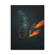 Dark Swallowtail Butterfly on Orange Blossoms Wall Art & Canvas Prints