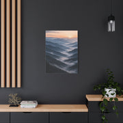 Endless Layered Mountain Ridges Dawn Wall Art & Canvas Print