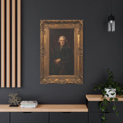 Classical Gentleman Portrait in Ornate Frame Wall Art & Canvas Print
