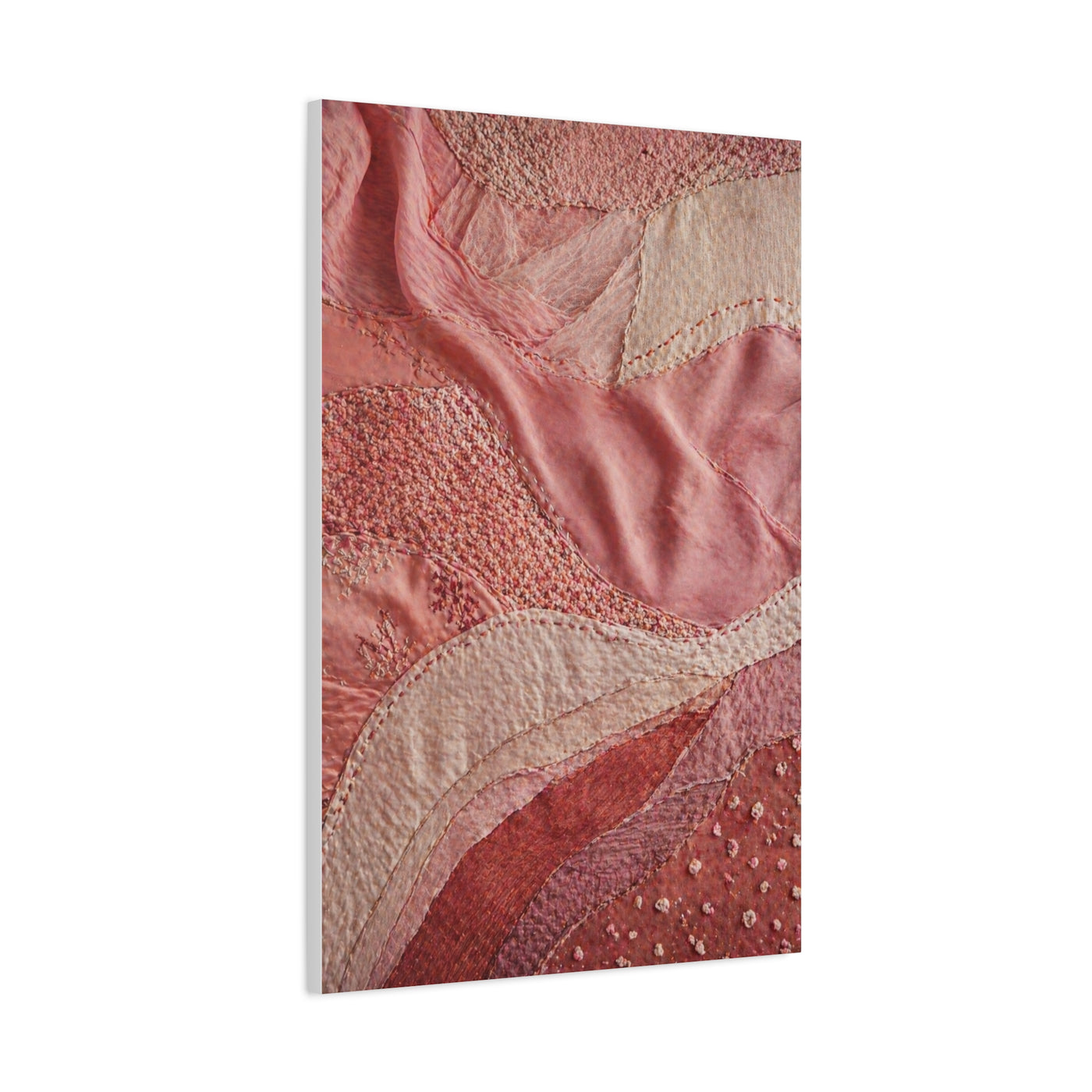 Couture Pink Textile Abstraction Wall Art & Canvas Print