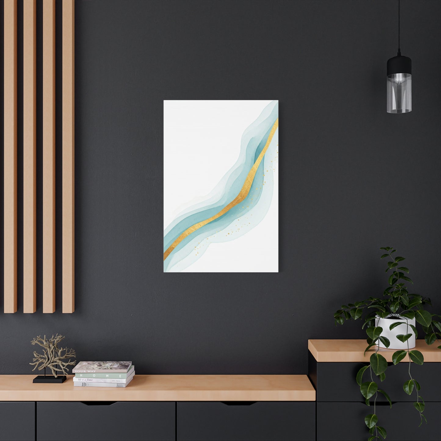 Gold Vein Flow Abstract Wall Art & Canvas Prints