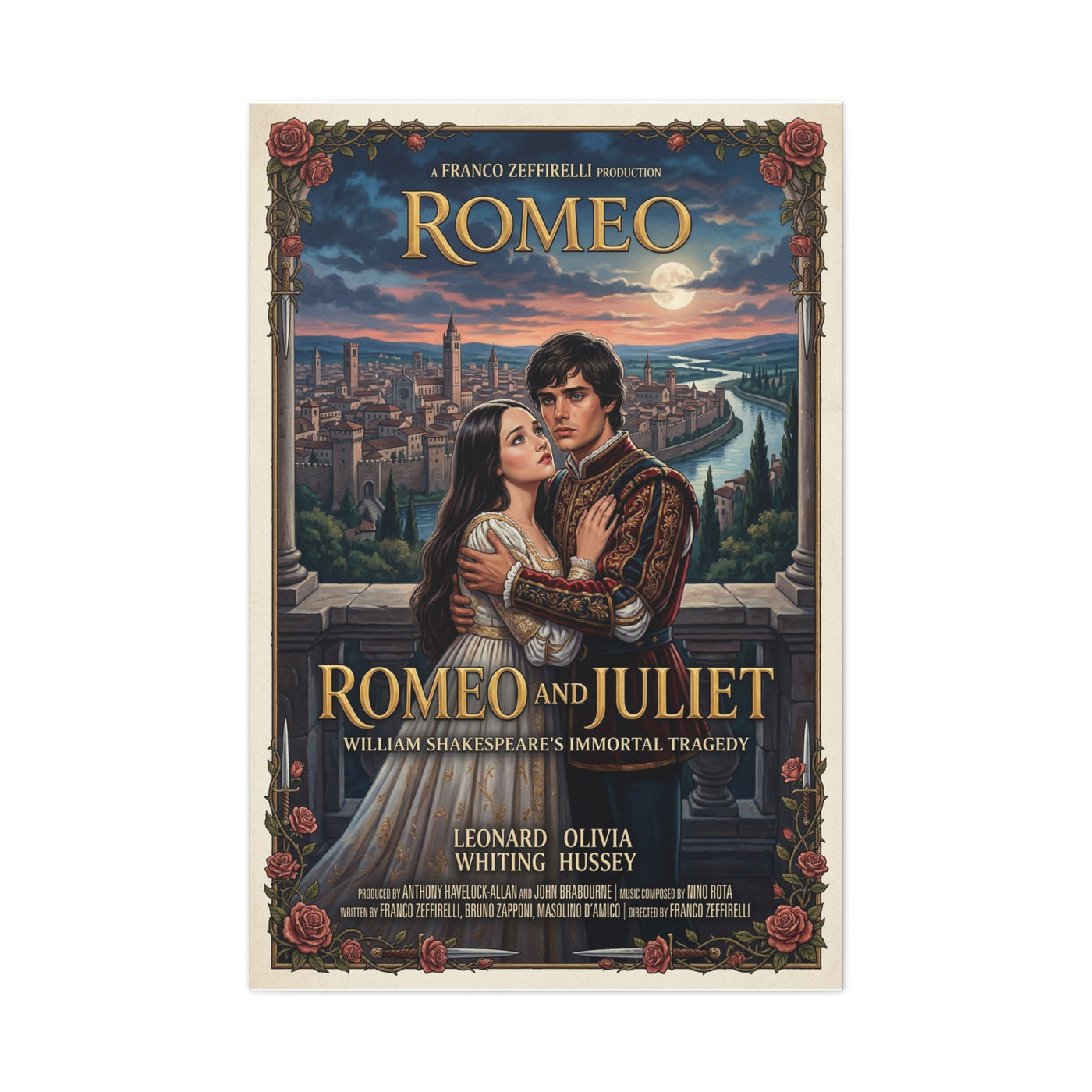 Romeo and Juliet Movie Poster Wall Art & Canvas Print