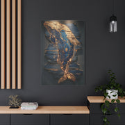 Driftwood Whale Coastal Sculpture Wall Art & Canvas Print