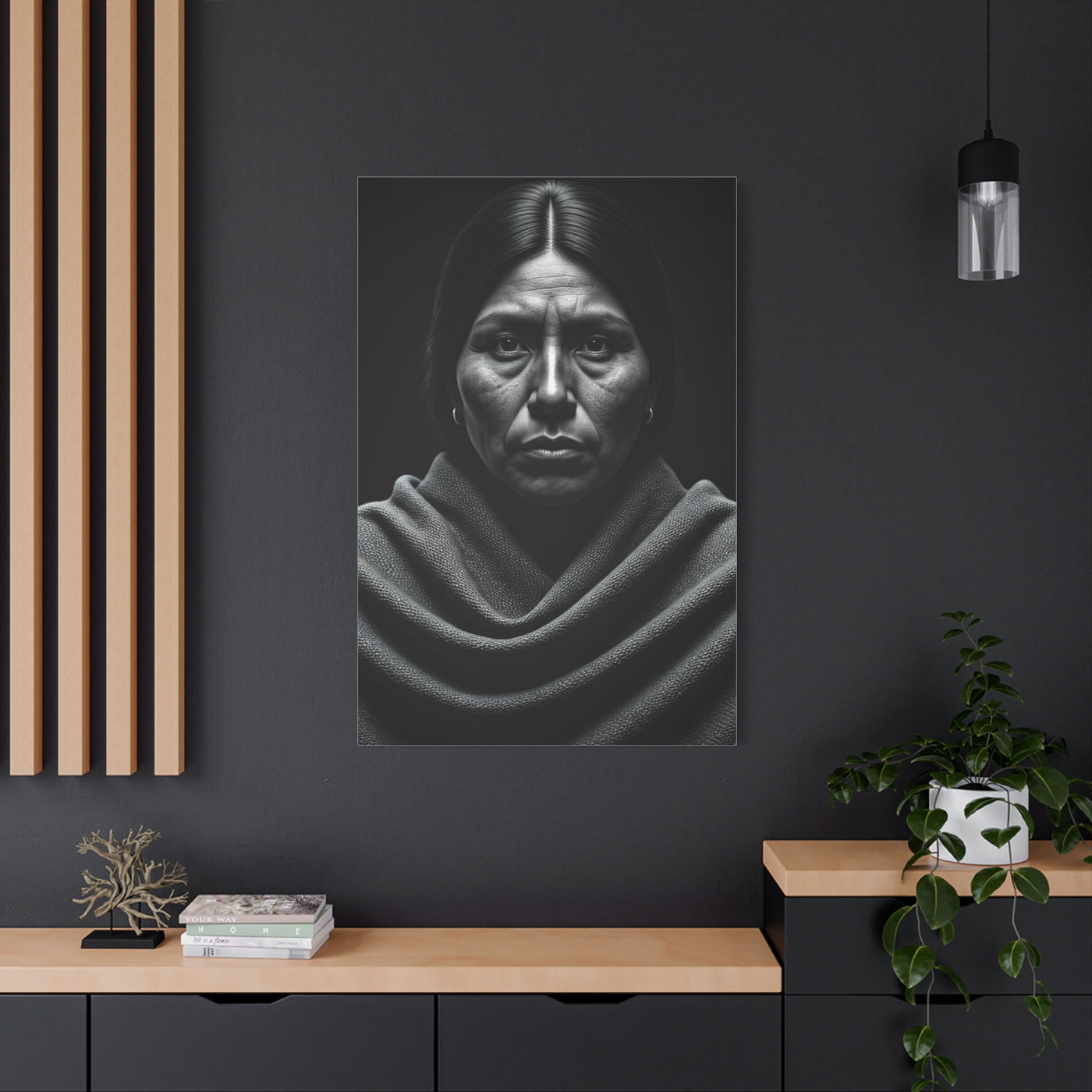 Silent Resilience Black & White Portrait Wall Art & Canvas Prints