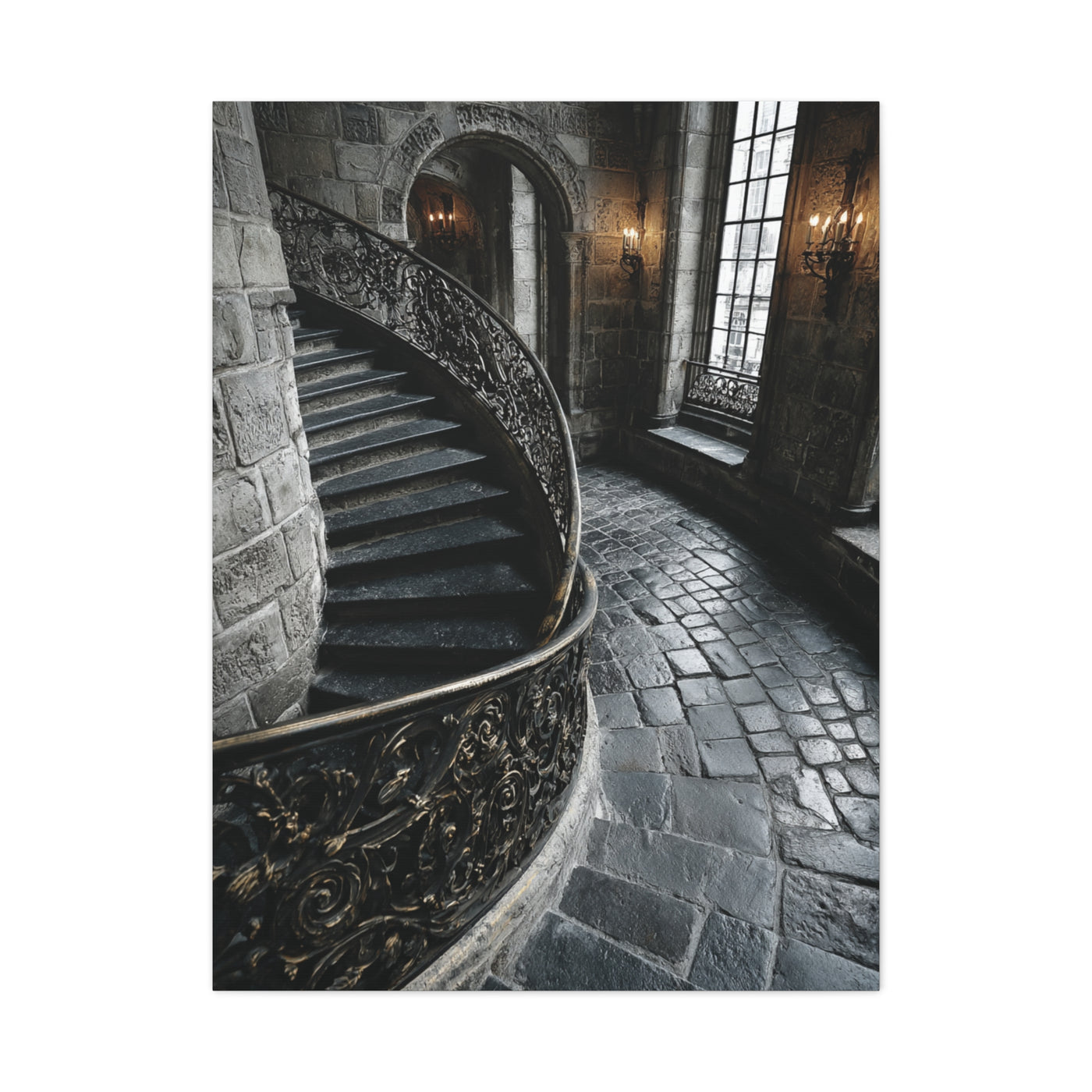 Spiral Staircase Architectural Wall Art & Canvas Print