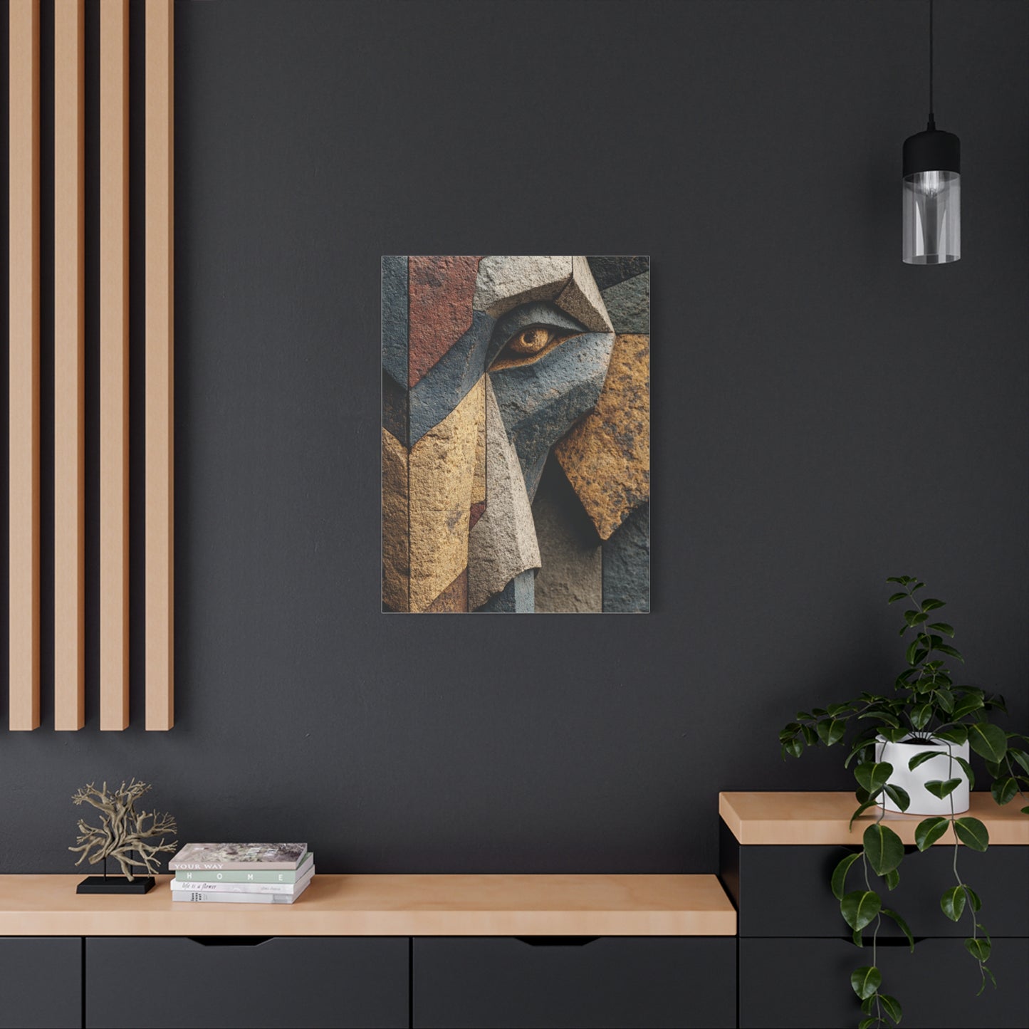 Geometric Elephant Faceted Portrait Wall Art & Canvas Print