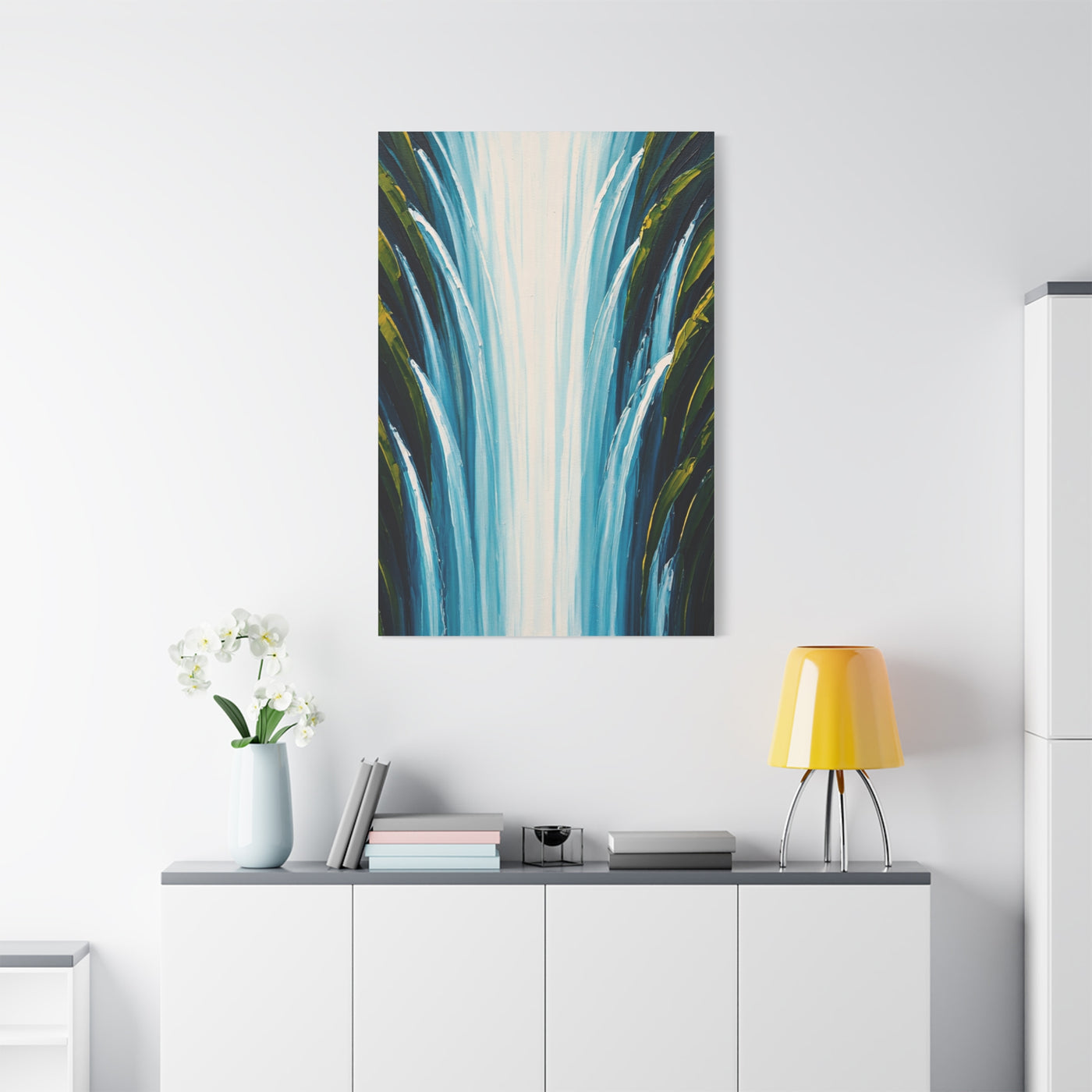Vertical Cascade Flow Abstract Wall Art & Canvas Prints